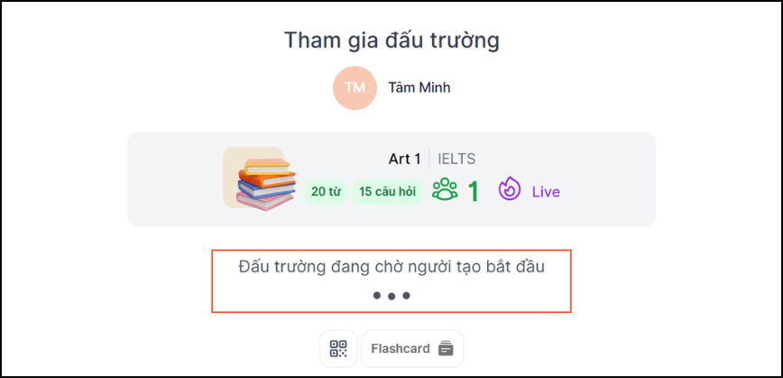 chờ tham gia đấu trường azvocab