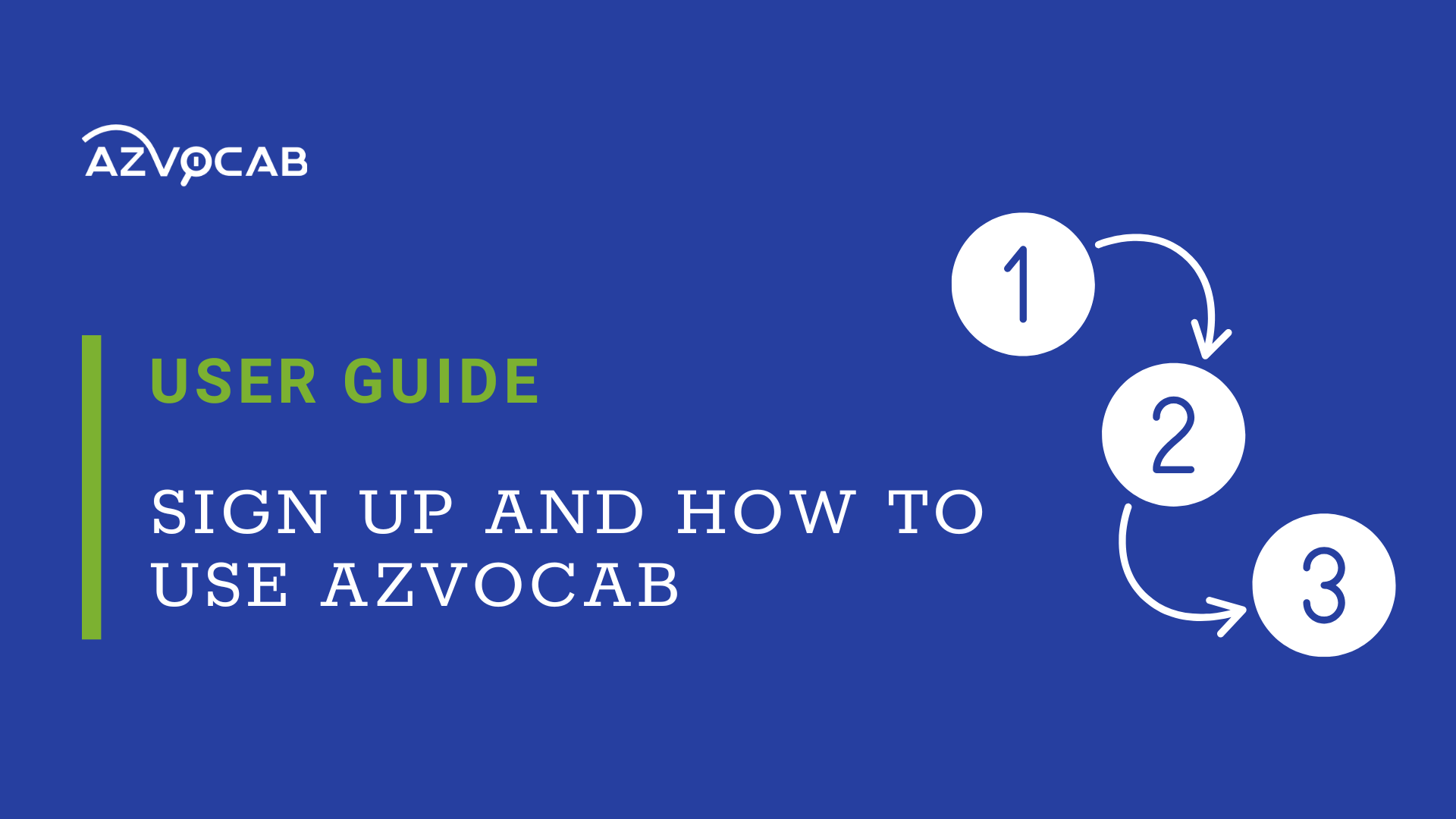 Sign up and how to use azVocab
