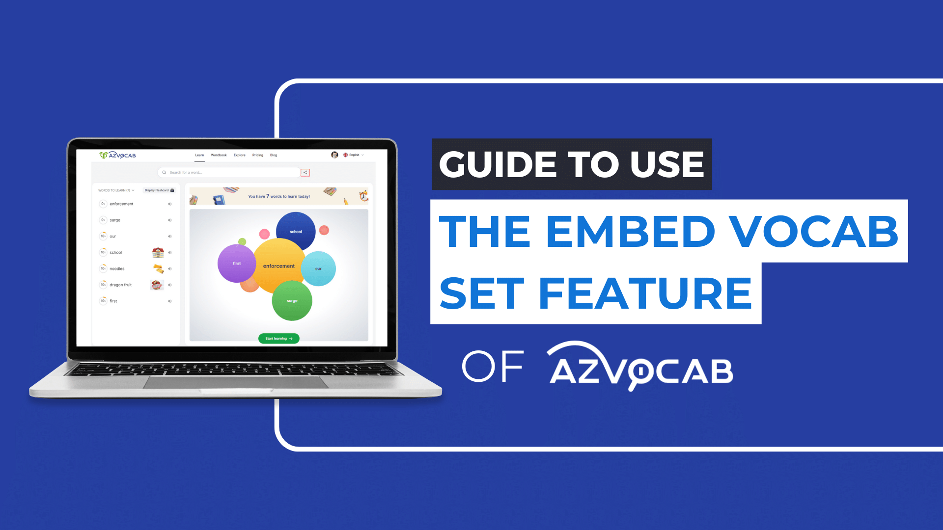 Guide to use The embed vocab set feature