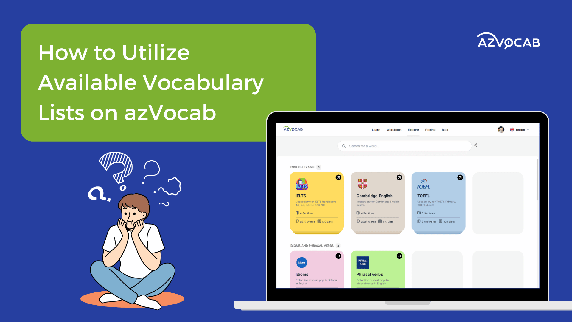 How to Utilize Available Vocabulary Lists on azVocab