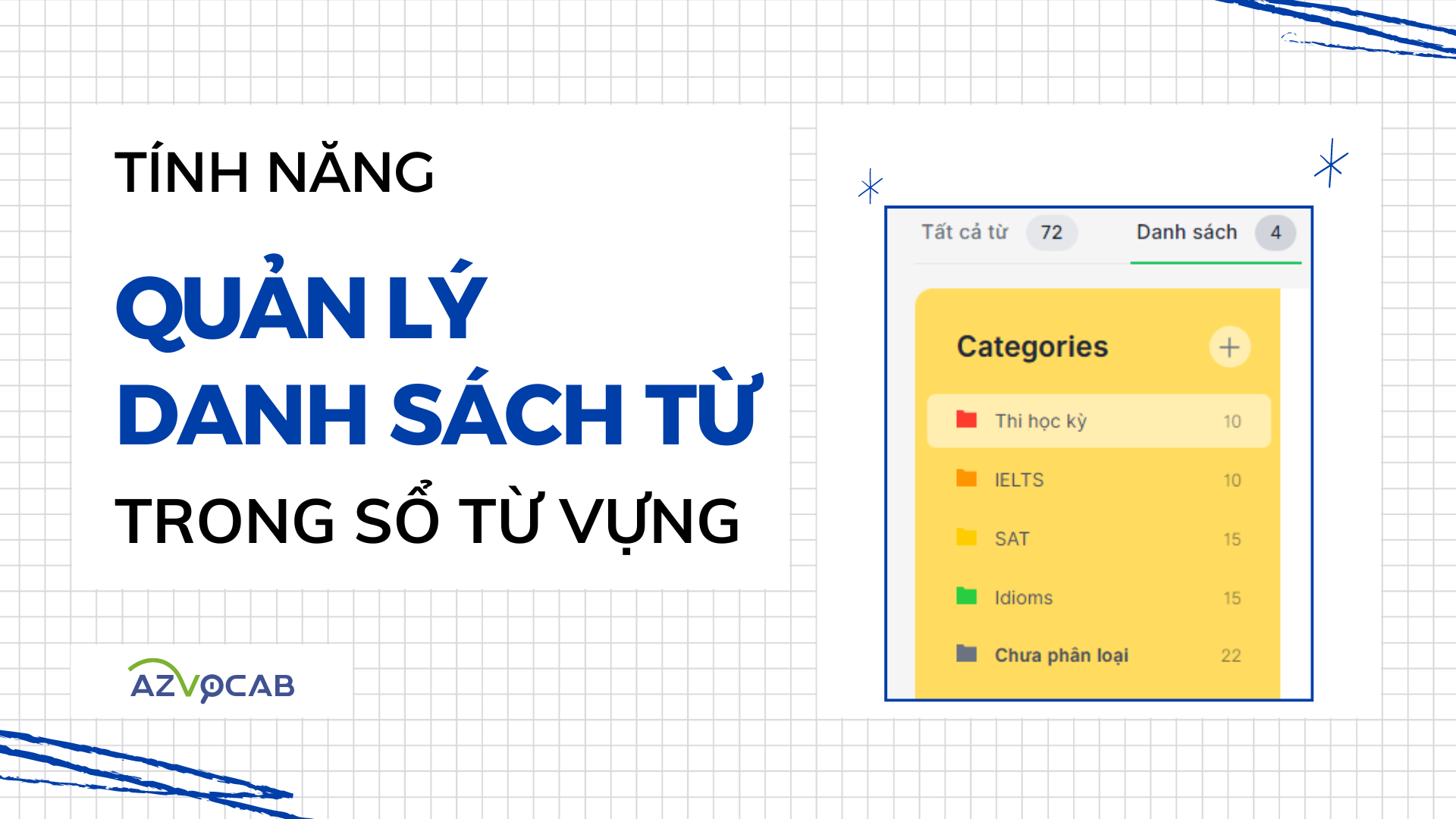 Quản lý nhiều list từ trong sổ từ vựng