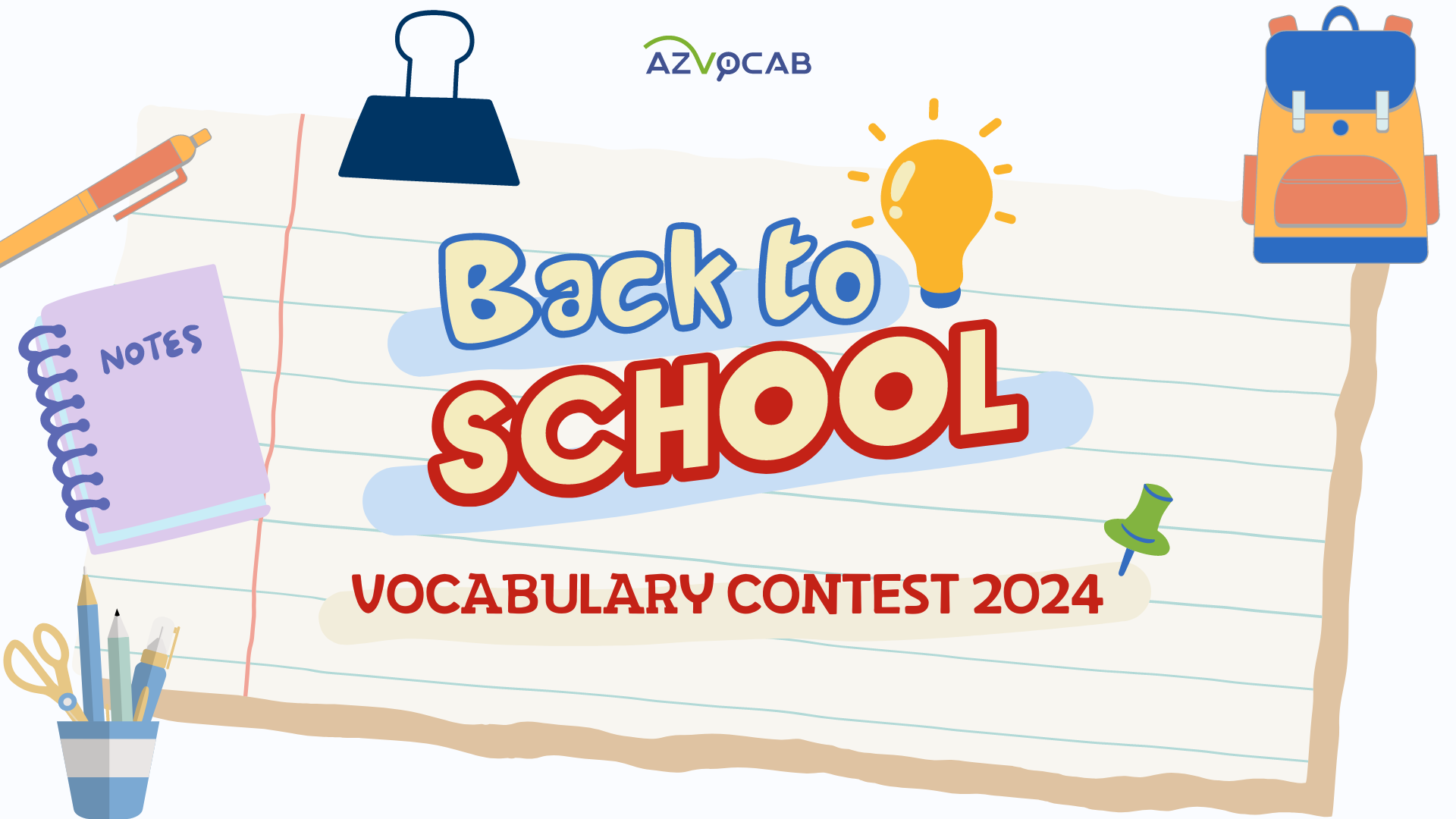 Back to School Vocabulary Contest