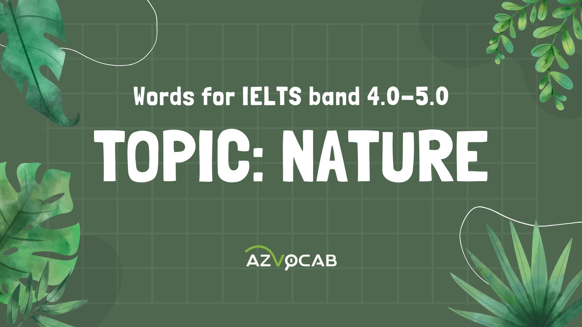 Building Your Nature Vocabulary for IELTS Bands 4.0-5.0