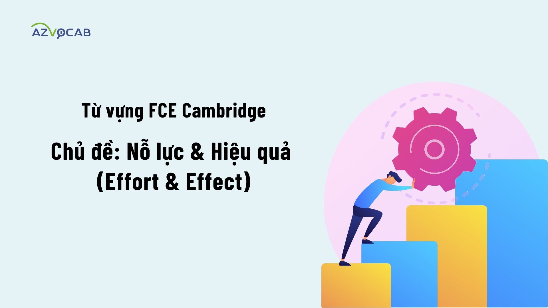 Từ vựng FCE Cambridge theo chủ đề Nỗ lực & Hiệu quả (Effort & Effect)