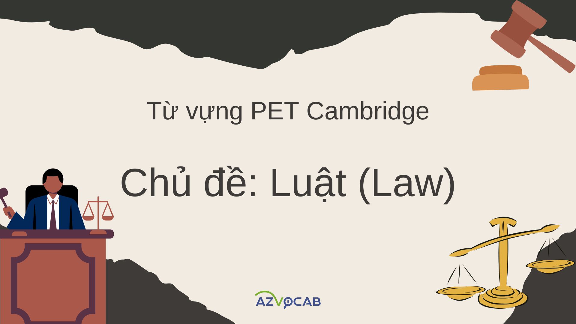 Từ vựng PET Cambridge theo chủ đề Luật (Law)