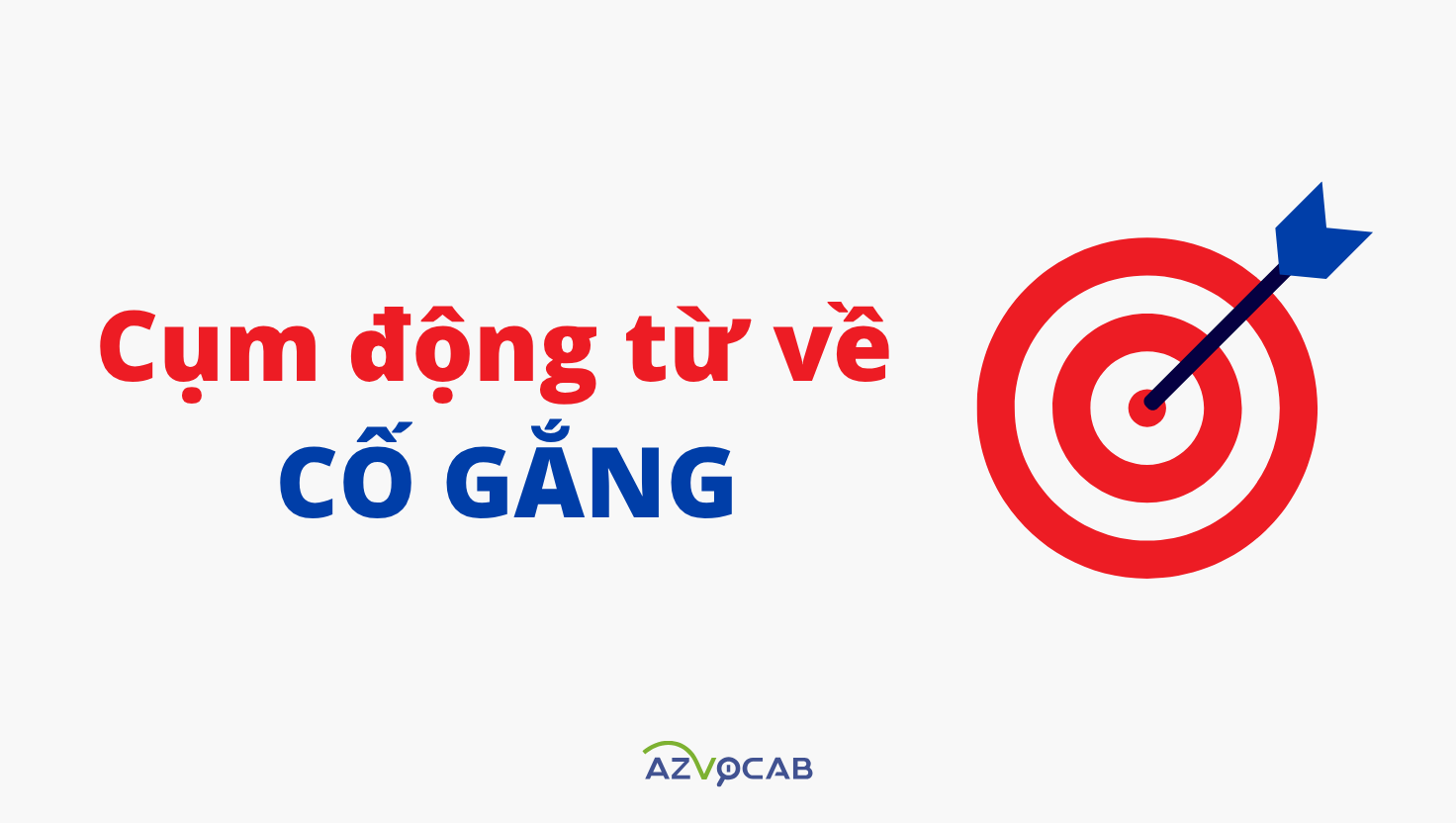 cụm động từ về cố gắng