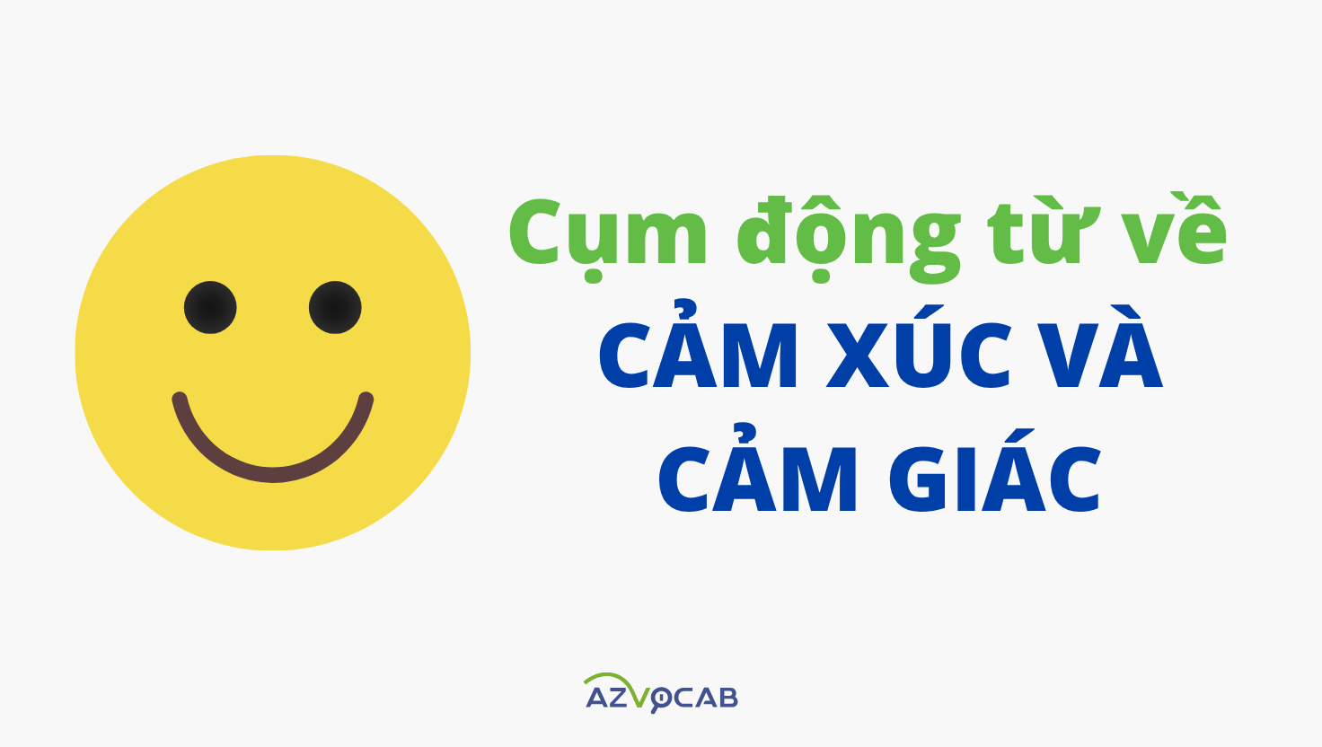 cụm động từ về cảm xúc và cảm giác