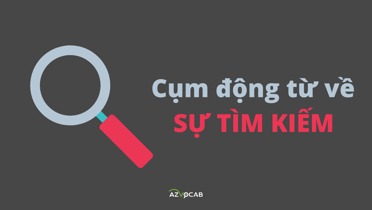 cụm động từ về sự tìm kiếm